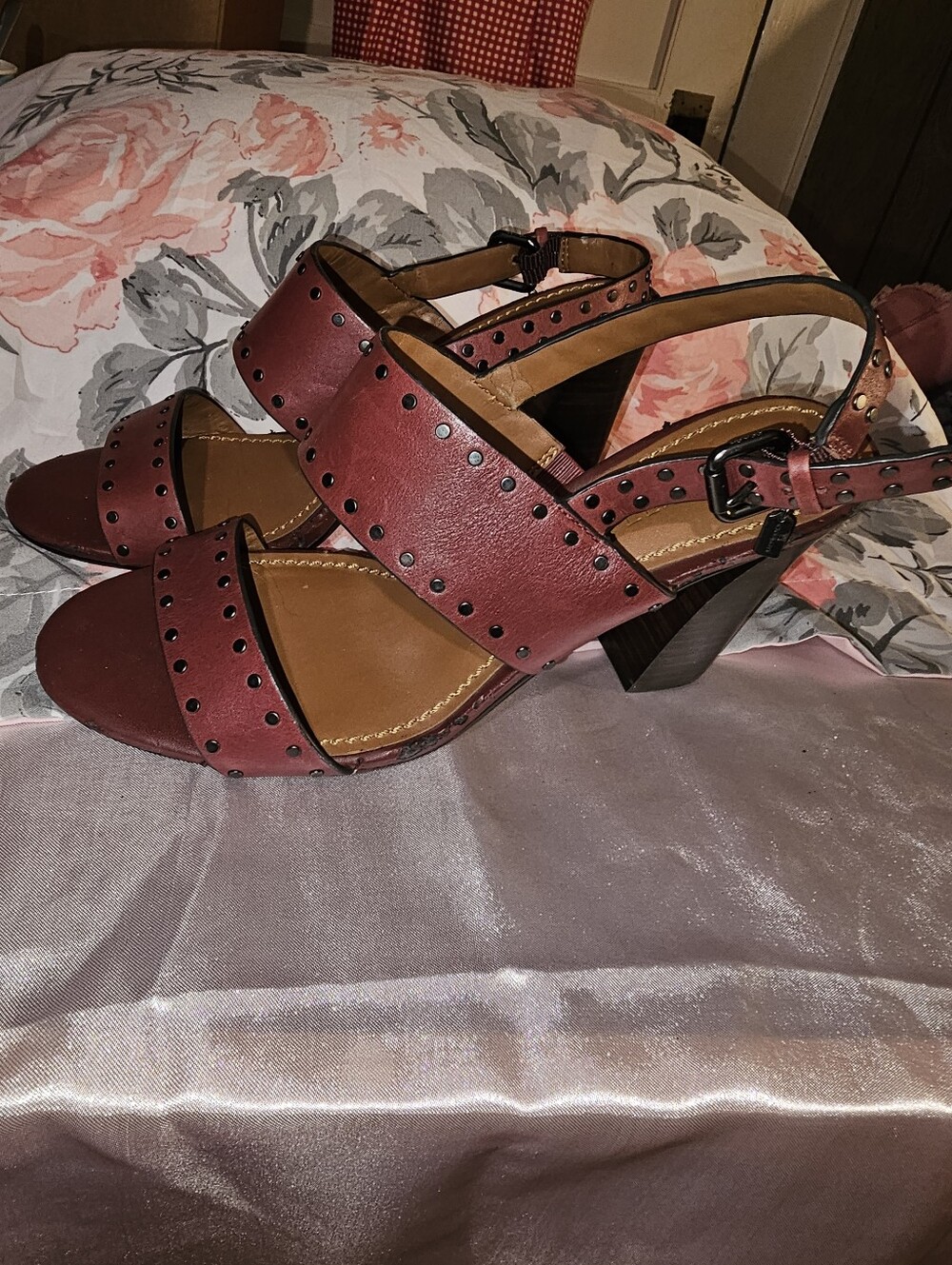 Coach Women's Burgundy Sandals
